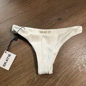 Skatie White Bikini Bottom